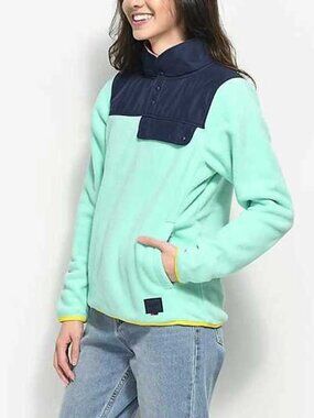 New S Herschel Supply Co. Guide lucite green pullover fleece jacket sweater